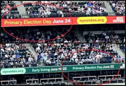 Citi Field ad strikes out on date for NYC Primary Day